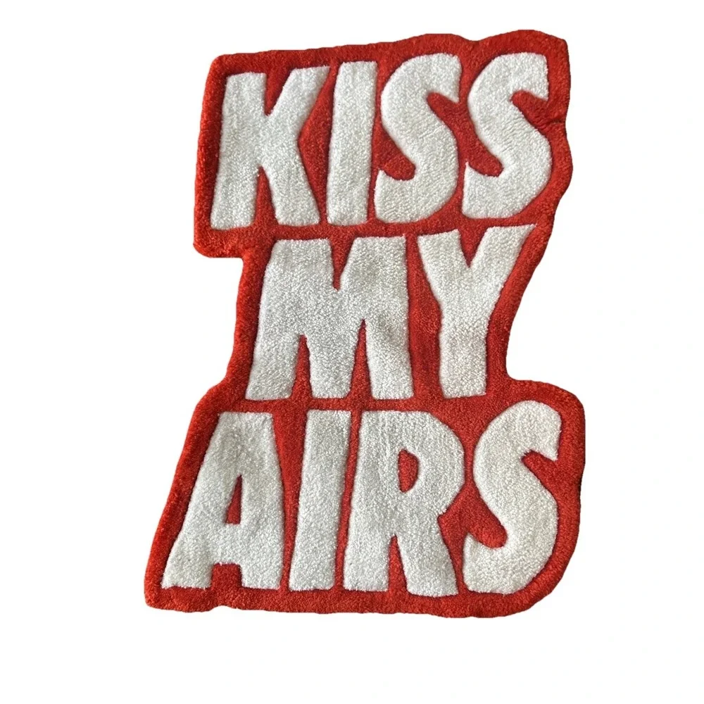 'KISS‎ MY AIRS' Rug - Carpet Floor Mat Sneakers Room Decor Sneakerhead 27x19